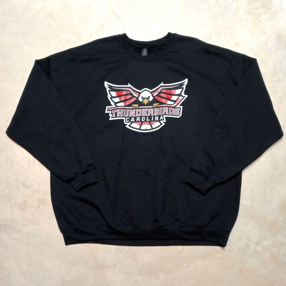 Carolina Thunderbirds Winston-Salem NC Hockey Crewneck Sweatshirt Size 3XL
